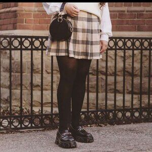 Black Circle Crocodile Faux Leather Bag with Geometric Metal Details